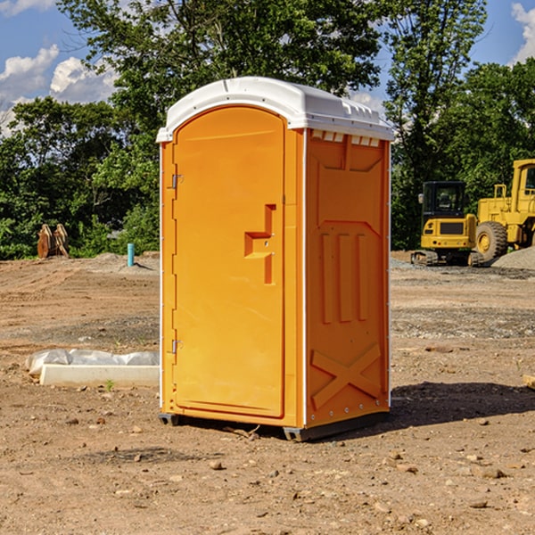 how often are the portable restrooms cleaned and serviced during a rental period in Suches